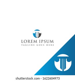 Pillar Vector Icon. Law Office Logo Template