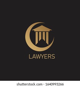 Pillar Vector Icon. Law Office Logo Template