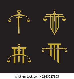 Pillar Vector Icon. Law Office Logo Template