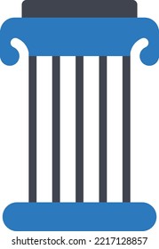 pillar  Vector illustration on a transparent background. Premium quality symbols. Glyphs vector icons for concept and graphic design. 
