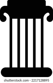 pillar  Vector illustration on a transparent background. Premium quality symbols. Glyphs vector icons for concept and graphic design. 
