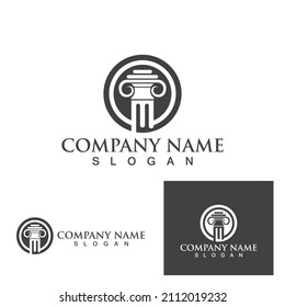 pillar vector logo and symbol template design
