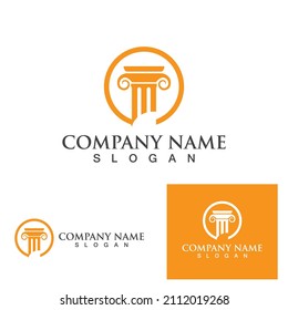 pillar vector logo and symbol template design
