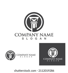 pillar vector logo and symbol template design