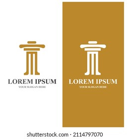 pillar vector logo and symbol template design