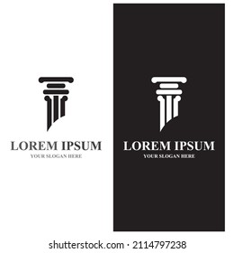 diseño del logotipo del vector de pilar y de la plantilla de símbolos