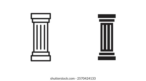 Pillar vector web icons set