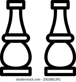 pillar with white background.pillar is a symbol of architecture.thin line icon.