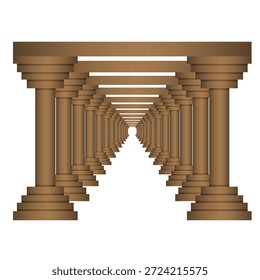 Säulen- oder Säulenarchitekt, Vektorgrafik