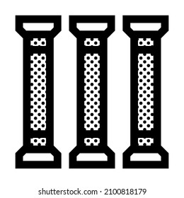 Pillars. Columns. Icon Filled with Dots.