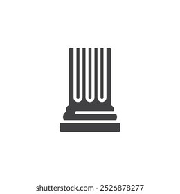 Pillars of a courthouse vector icon. filled flat sign for mobile concept and web design. Pillars of a courthouse glyph icon. Symbol, logo illustration. Vector graphics