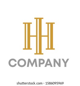 pillars logo icon design template sign