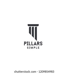 pillars logo icon designs vector