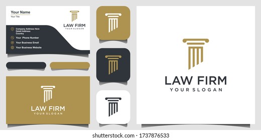 pillars logo icon designs vector. logo design and business card