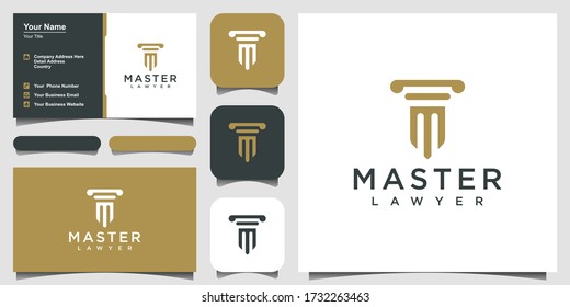 pillars logo icon designs vector.logo design and business card