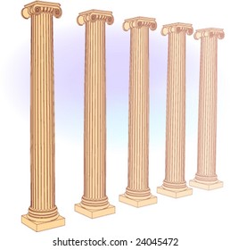Pillars in a row (colonnade)