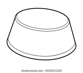 Pillbox shape Hat. Head Fashion accessory cap clothing technical illustration. Vector headgear for Men, women, unisex style, flat template CAD mockup sketch outline isolated