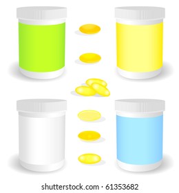 pillboxes and yellow drugs