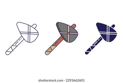 Pillor line and solid illustration icon