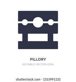 pillory icon on white background. Simple element illustration from Halloween concept. pillory icon symbol design.