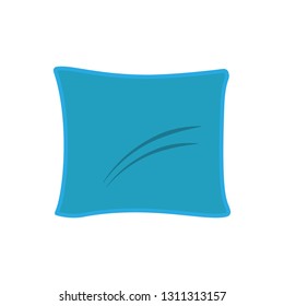 Pillow bed illustration cushion comfortable design isolated white vector icon. Cotton sleep feather soft home bedroom