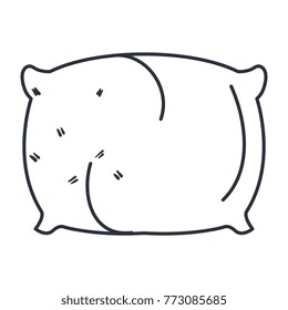 pillow bed isolated icon