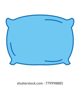icono aislado con cama de almohada