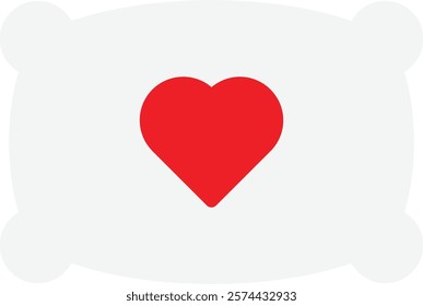Pillow Bed Sleep Icon Vector Flat Illustration
