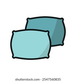 Pillow bedroom icon vector basic design simple and modern concept graphic