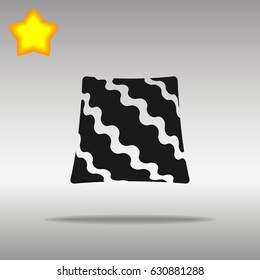 pillow black Icon button logo symbol concept high quality on the gray background