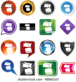 Pillow Blanket web button isolated on a background.