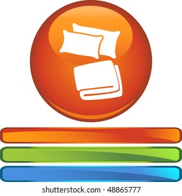 Pillow Blanket web button isolated on a background.