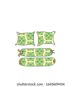 pillow and bolster simple vector design icon