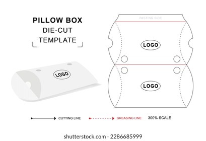Plantilla de corte de la caja de almohadilla