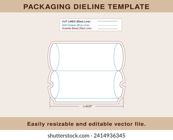 Pillow Box, Party Favor Box, Wedding Favor Box, Dieline Template, Vector File