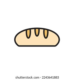 Pillow Bread Icon Vector Illustration