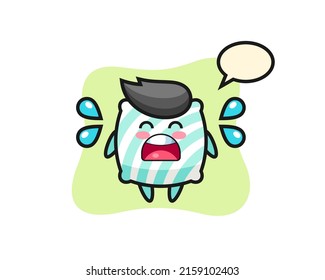 Pillow Cartoon Illustration Crying Gesture Cute Stock Vector (Royalty ...