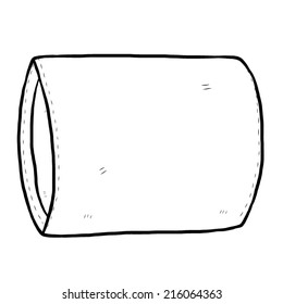 pillow / cartoon vector and illustration, black and white, hand drawn, sketch style, isolated on white background.