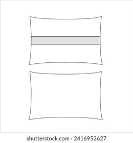 Pillow Case Design Vector Template