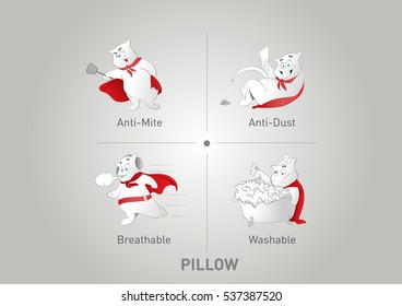 Pillow character illustration 