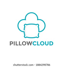 Pillow cloud vector logo template. This design use dream symbol. Suitable for sleep business.