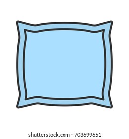 Pillow color icon. Isolated vector illustration