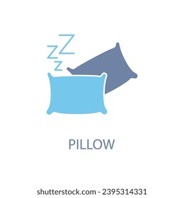Pillow concept line icon. Simple element illustration. Pillow concept outline symbol design.