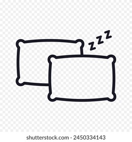 Pillow design, sleep, relaxation concept. Vector illustration.