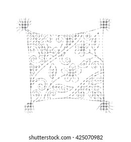 Pillow. Doodle style.