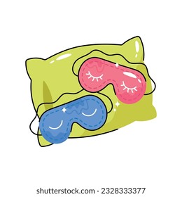 Kissen doodle Vektorgrafik Sticker. EPS10-Datei