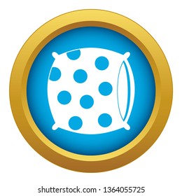 Pillow with dots icon blue vector isolated on white background for any design