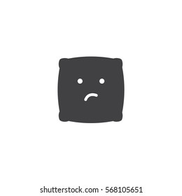 pillow emoji icon. sign design