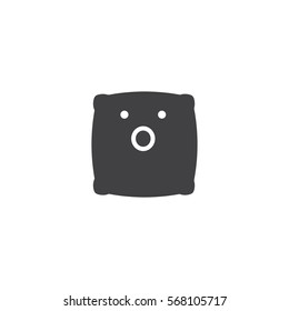 pillow emoji icon. sign design