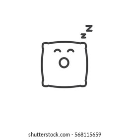 pillow emoji icon. sign design